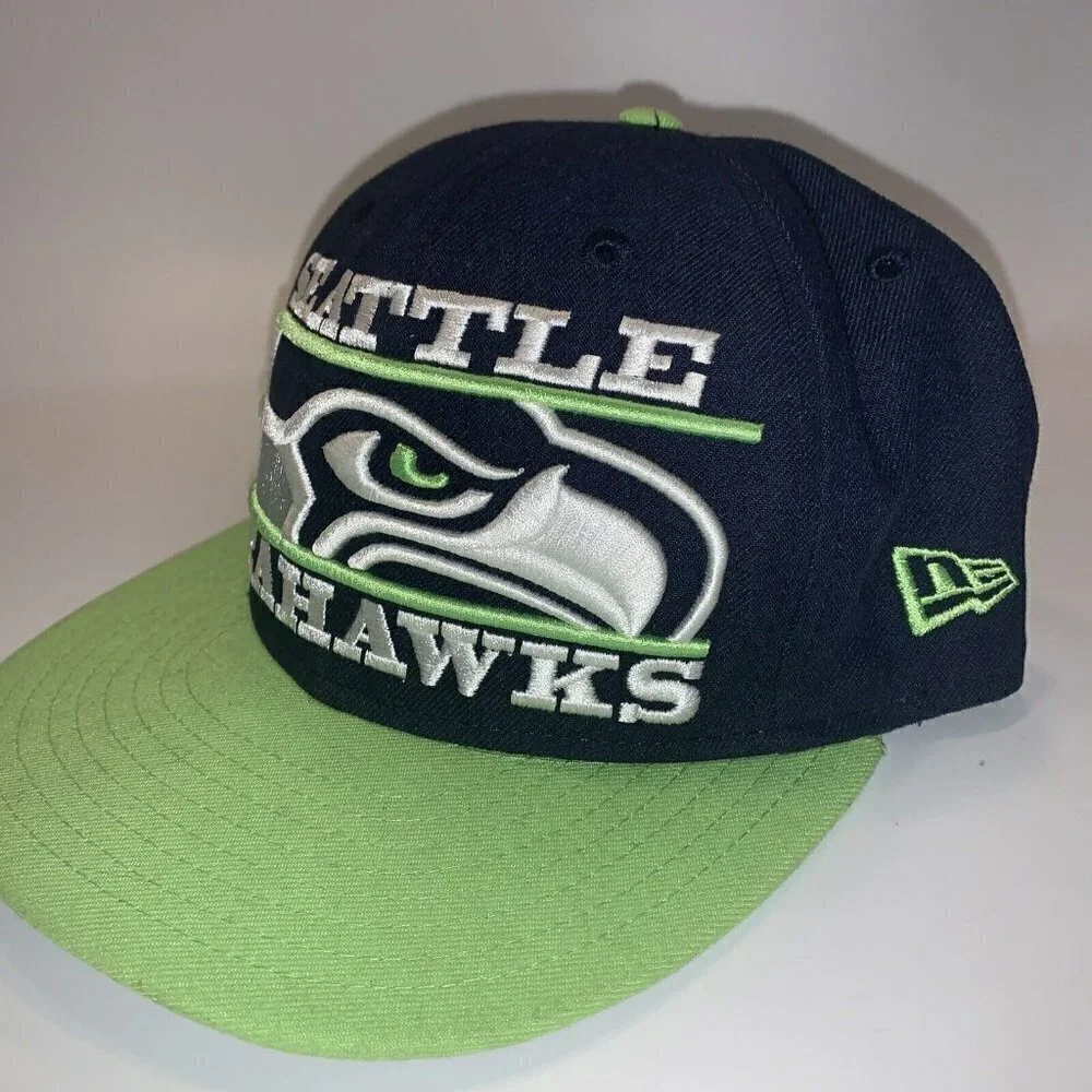 New Era 59fifty Seattle Seahawks NFL Hat Cap‎ Size 7 1/8